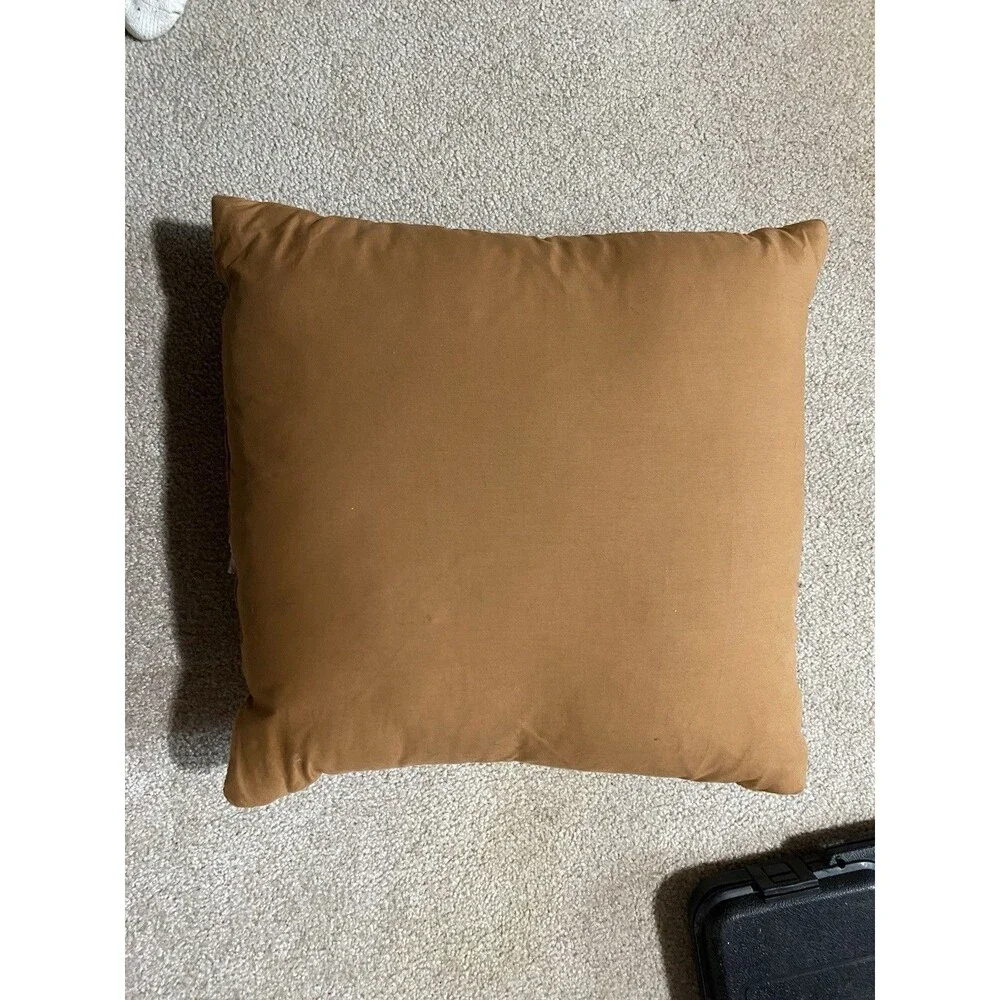 Gold Velvet Quilted Throw Pillow Geometric Stitched 16x16 Decorative Accent